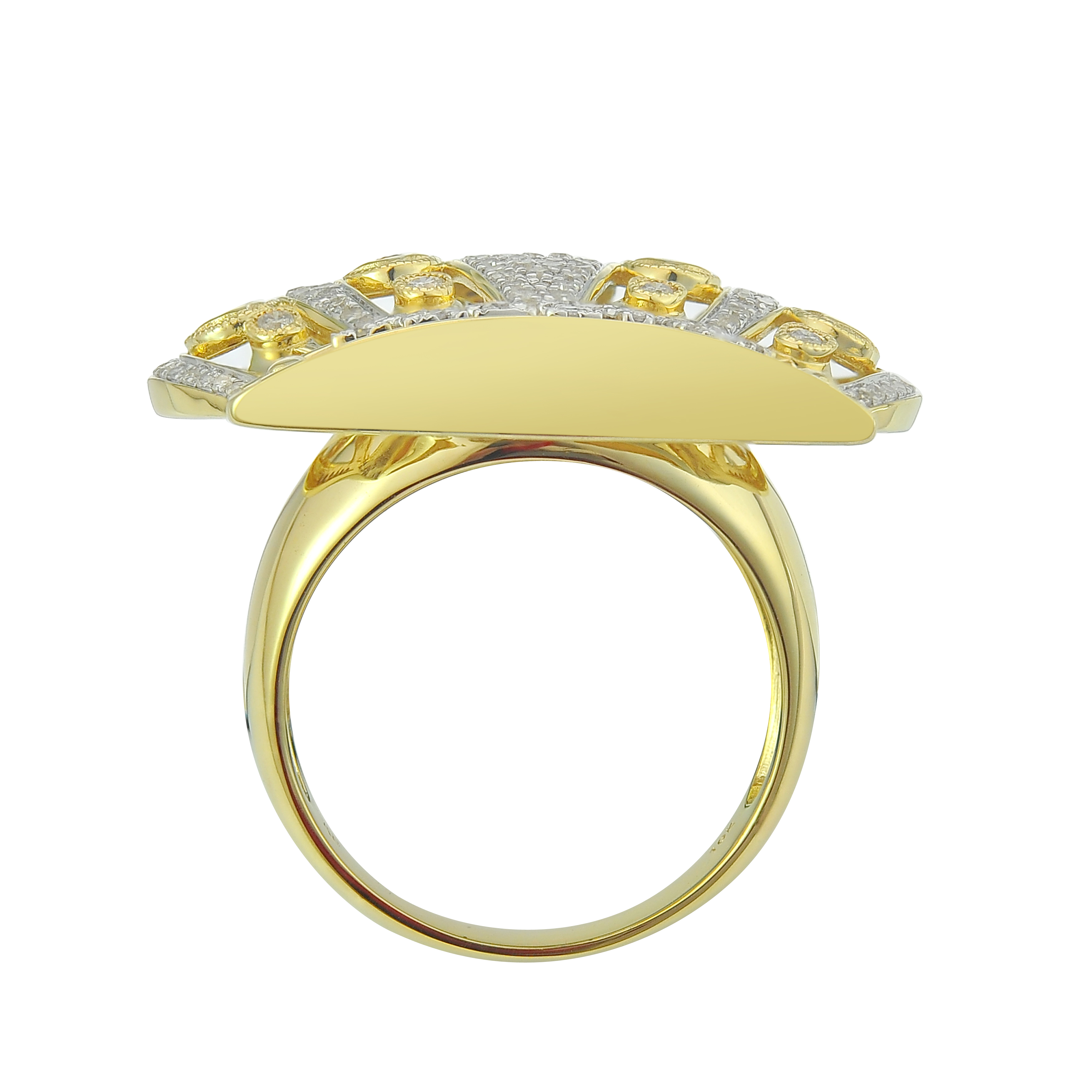 Diamond Crown King Ring 0.86 ct. 10K Yellow Gold